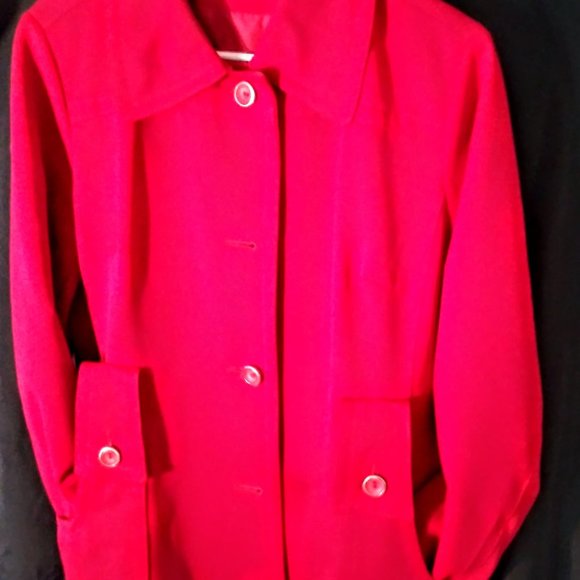 Vintage I.Magnin & Co. Red Overcoat - Picture 3 of 6